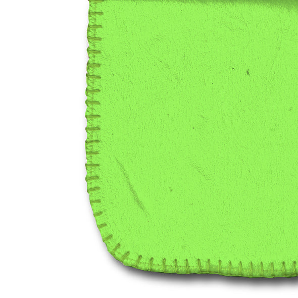Mary Blair's Juice Girl Lime Green Sherpa-Lined Throw
