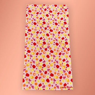 Pink Fruit Toss Towel