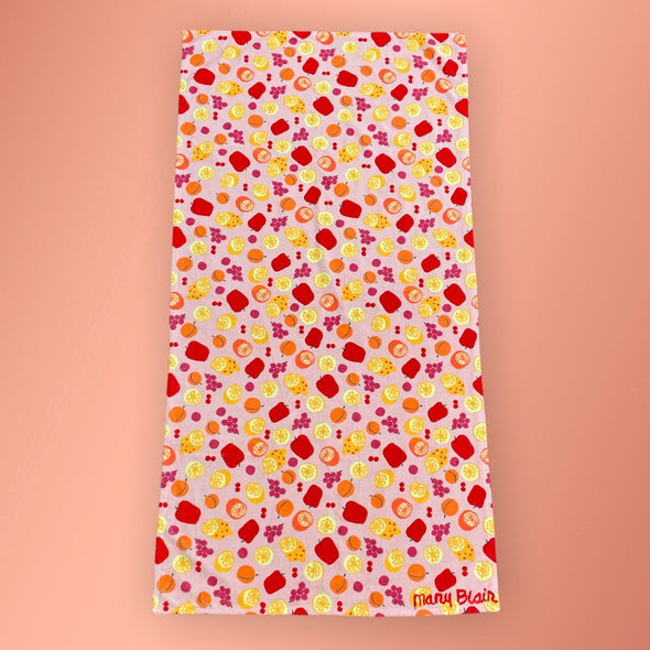 Pink Fruit Toss Towel